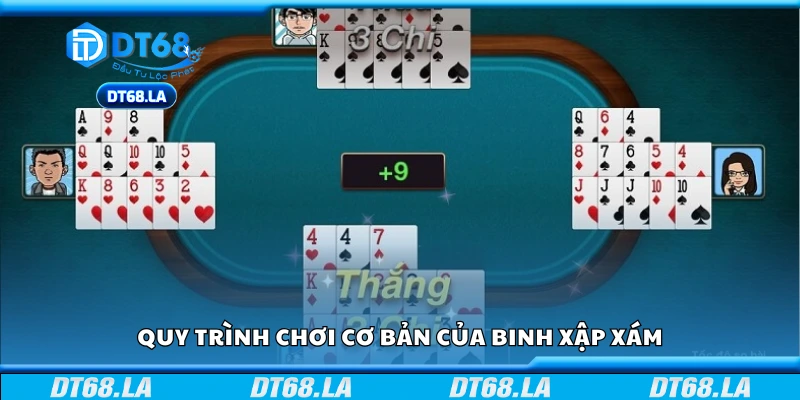 Các bước cơ bản để chơi bài Binh Xập Xám